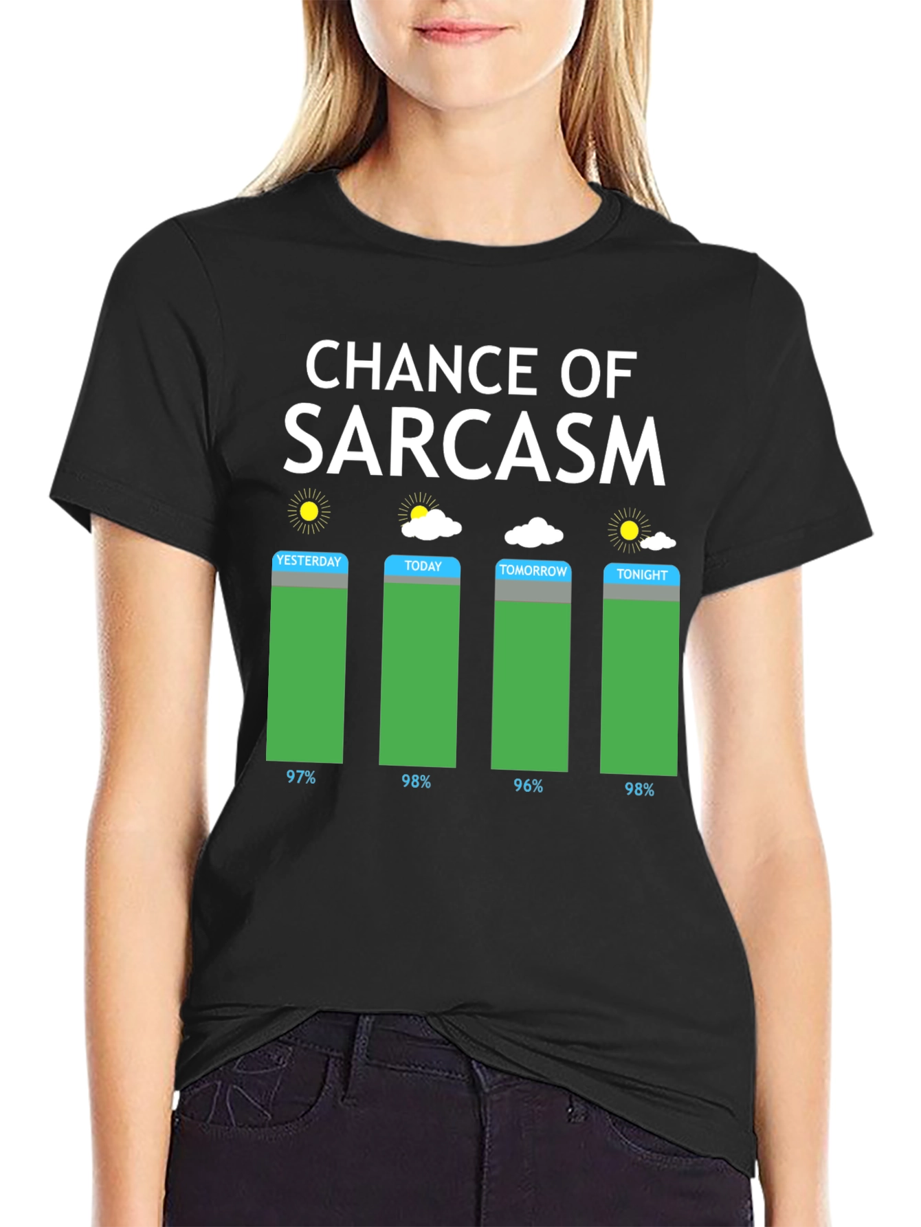 Chance of Sarcasm Weather Graphic T-Shirt
