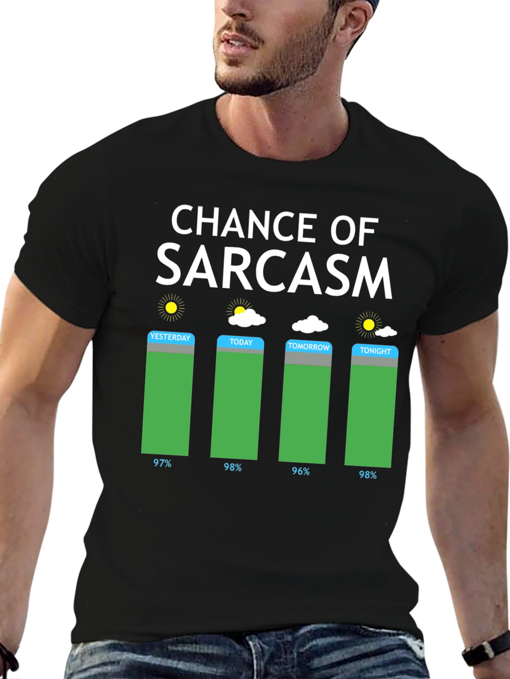 Chance of Sarcasm Weather Graphic T-Shirt