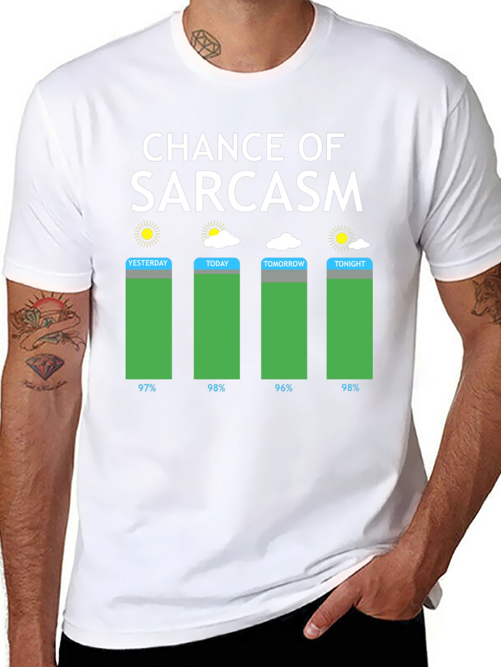 Chance of Sarcasm Weather Graphic T-Shirt