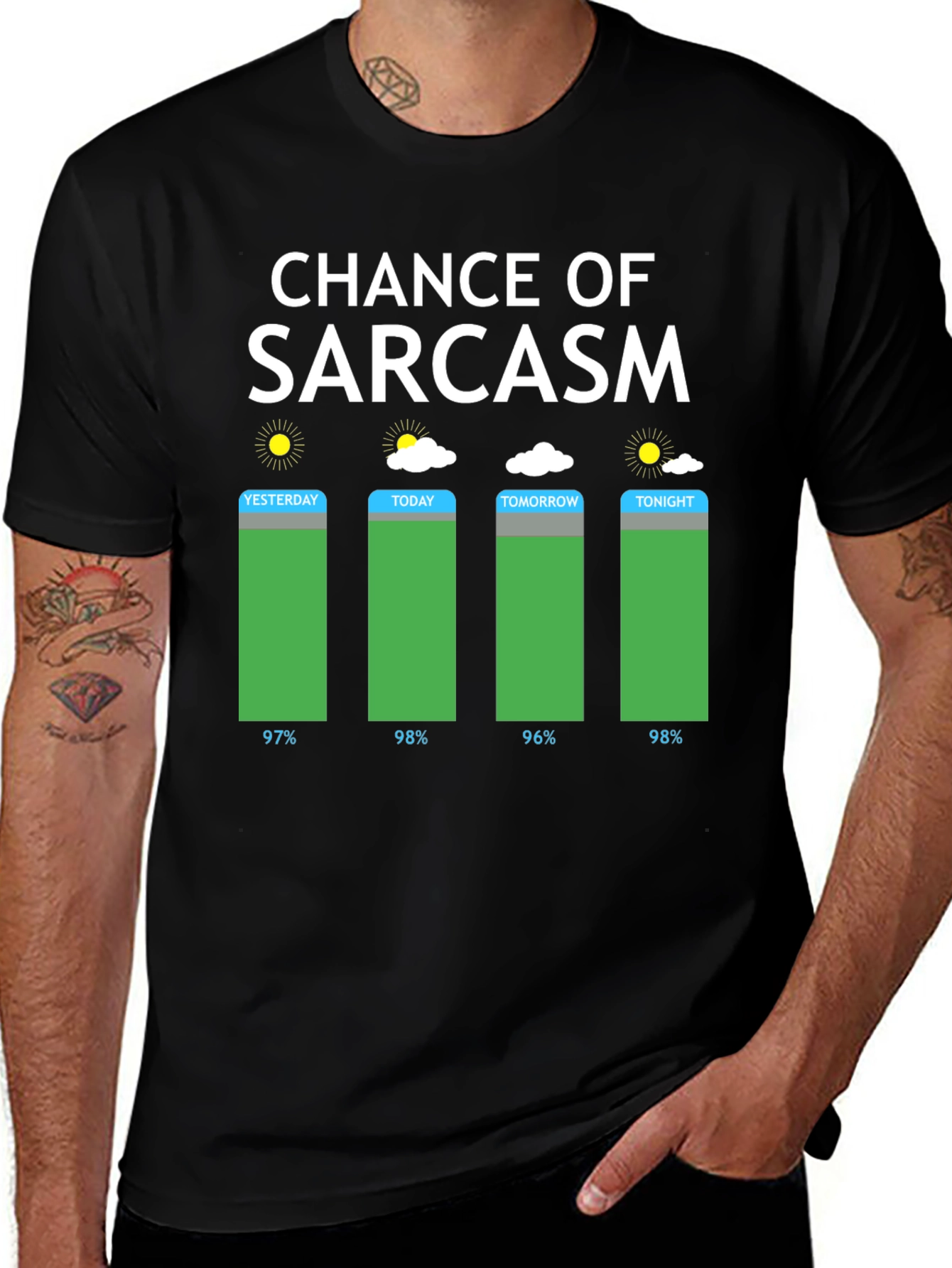 Chance of Sarcasm Weather Graphic T-Shirt
