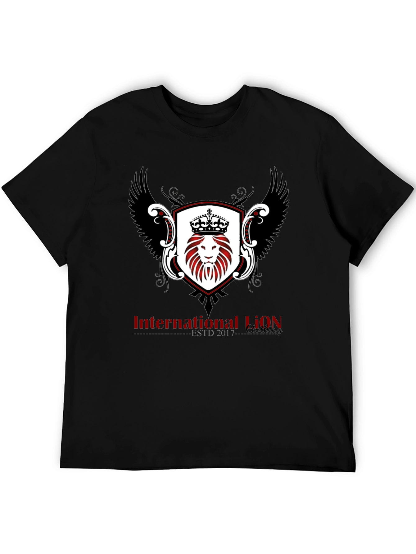 International Lion ESTD 2017 Black T-Shirt