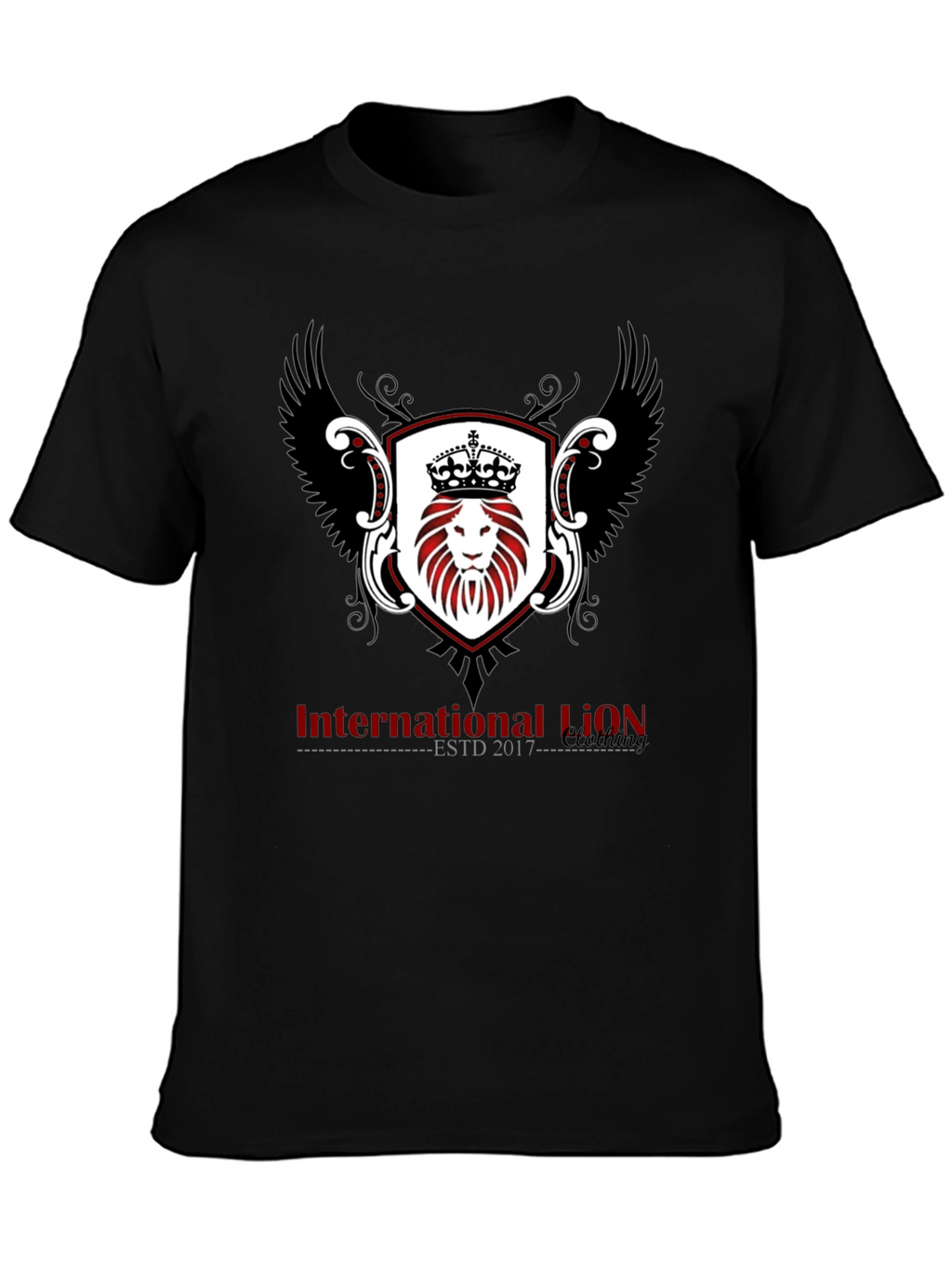 International Lion ESTD 2017 Black T-Shirt