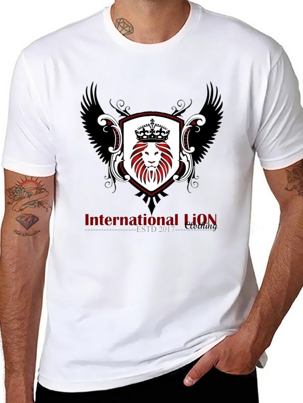 International Lion ESTD 2017 Black T-Shirt