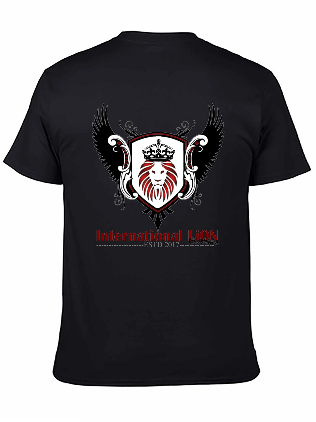 International Lion ESTD 2017 Black T-Shirt