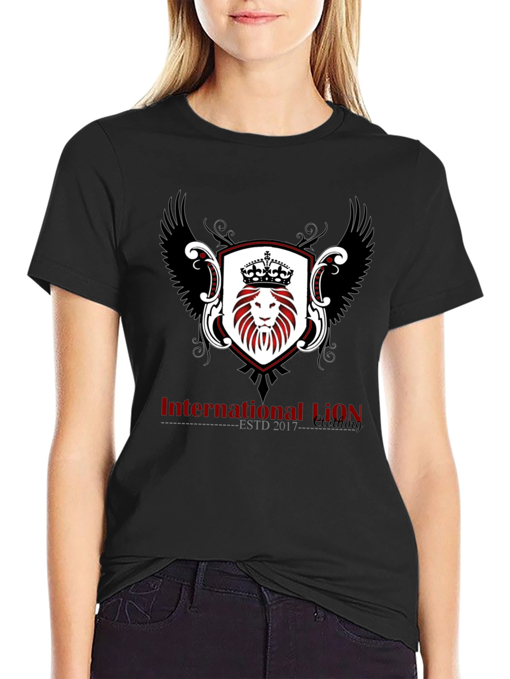 International Lion ESTD 2017 Black T-Shirt