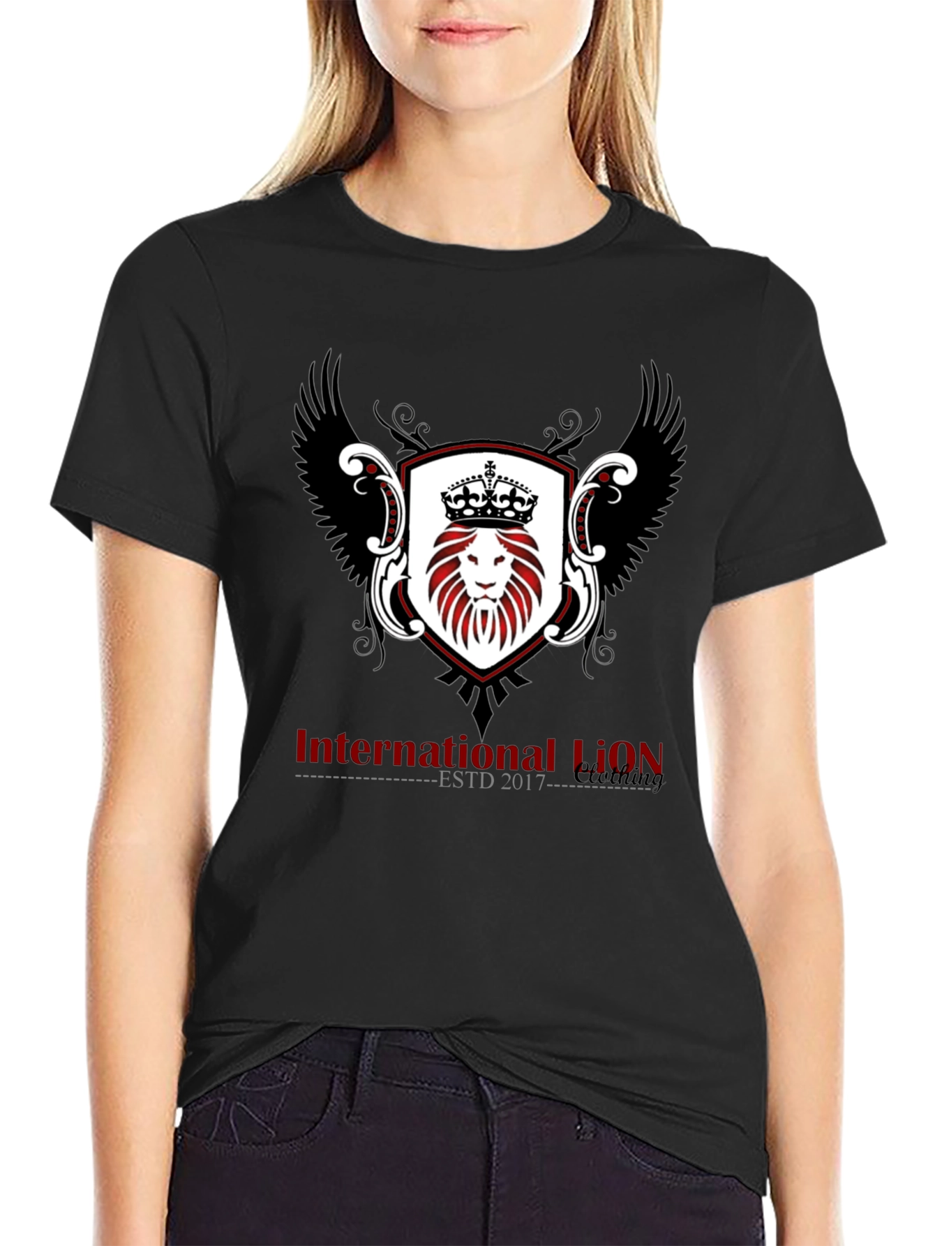 International Lion ESTD 2017 Black T-Shirt