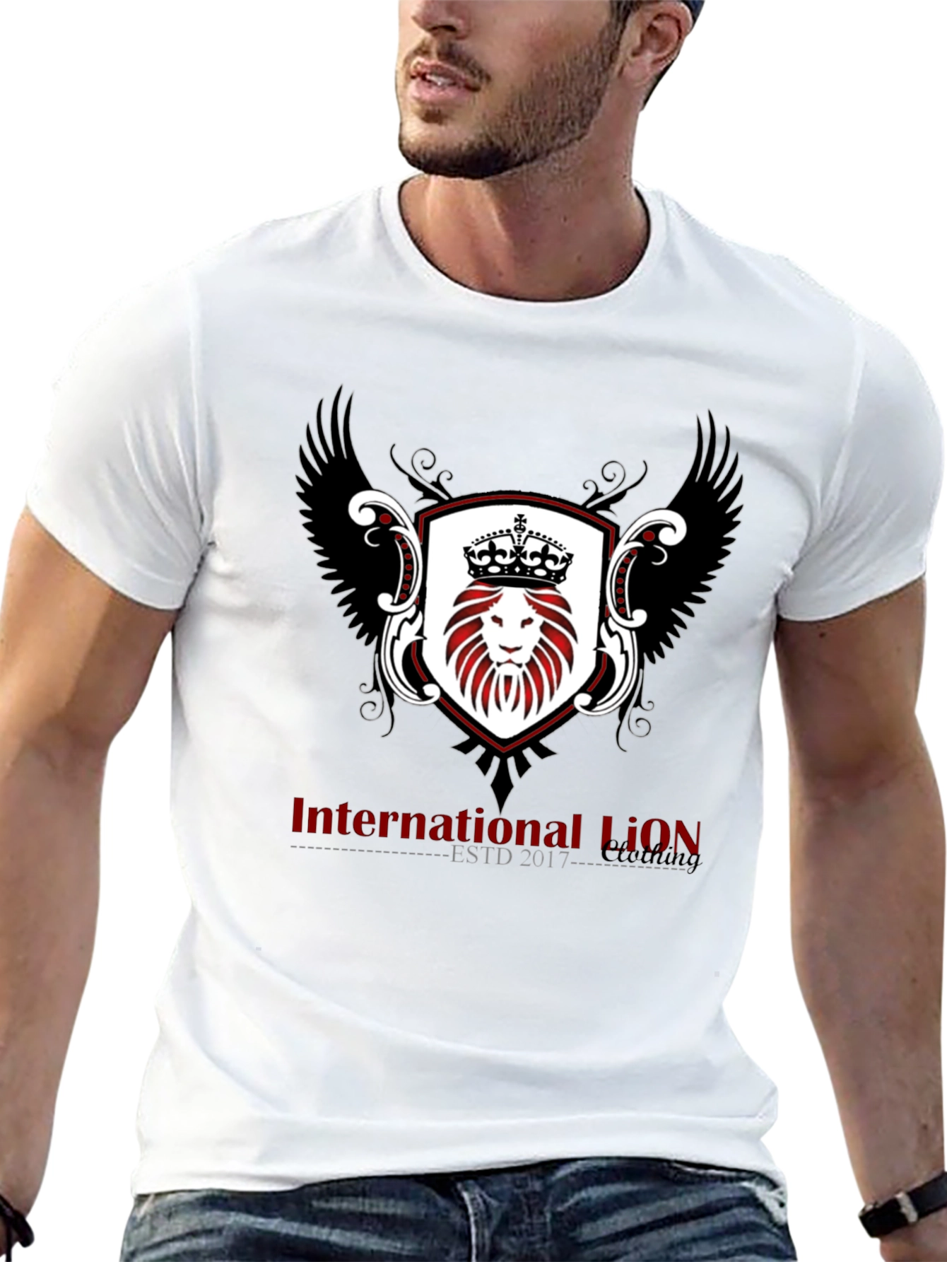 International Lion ESTD 2017 Black T-Shirt