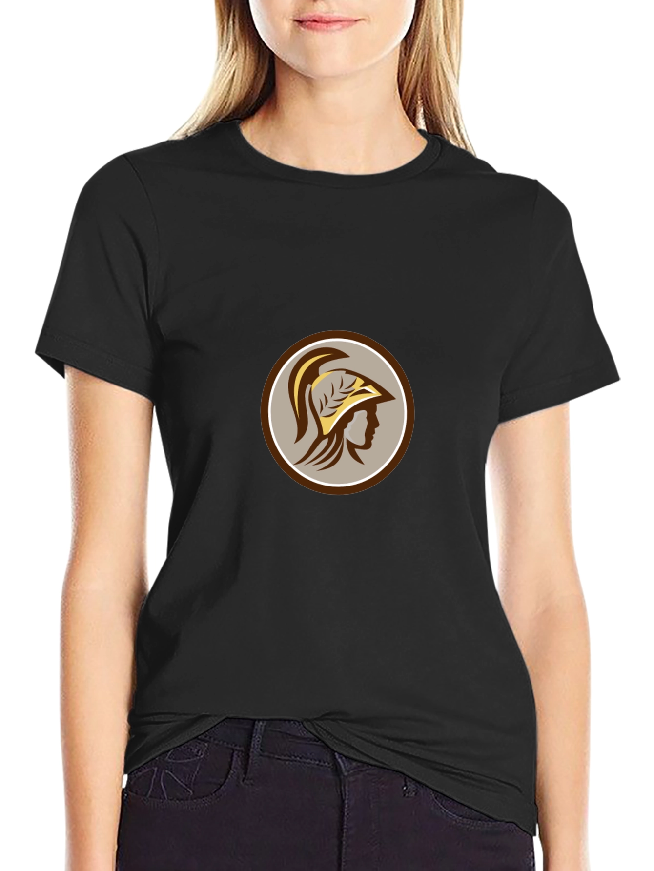 Spartan Warrior Graphic Tee - Classic Black