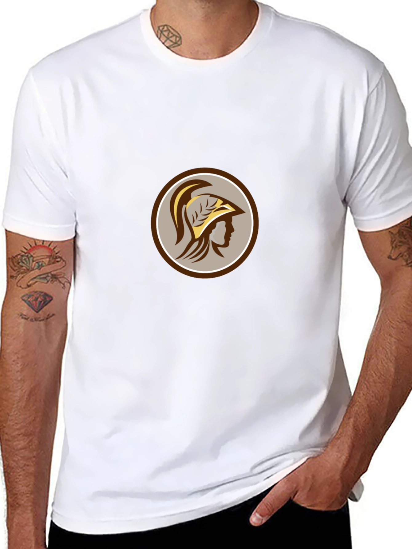 Spartan Warrior Graphic Tee - Classic Black
