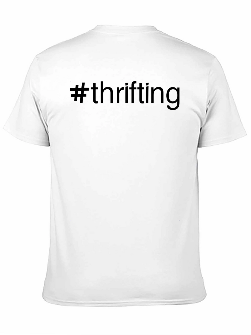 #Thrifting Black Cotton Graphic Tee - Mens Casual Fashion