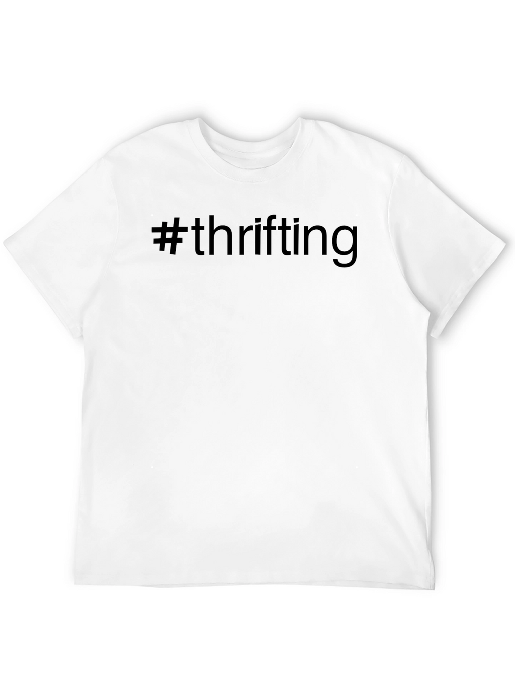 #Thrifting Black Cotton Graphic Tee - Mens Casual Fashion