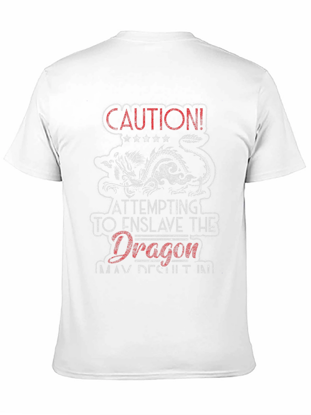 Caution Dragon T-Shirt - Sarcastic Graphic Tee