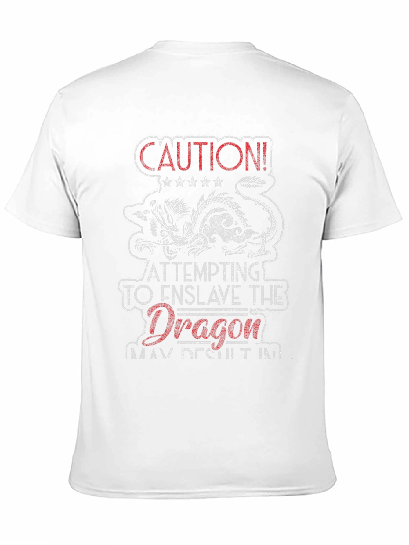 Caution Dragon T-Shirt - Sarcastic Graphic Tee