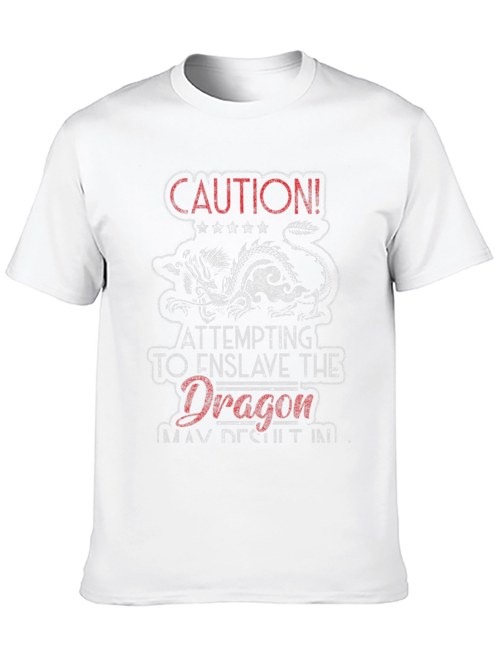 Caution Dragon T-Shirt - Sarcastic Graphic Tee