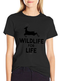 Wildlife for Life Black Graphic Tee