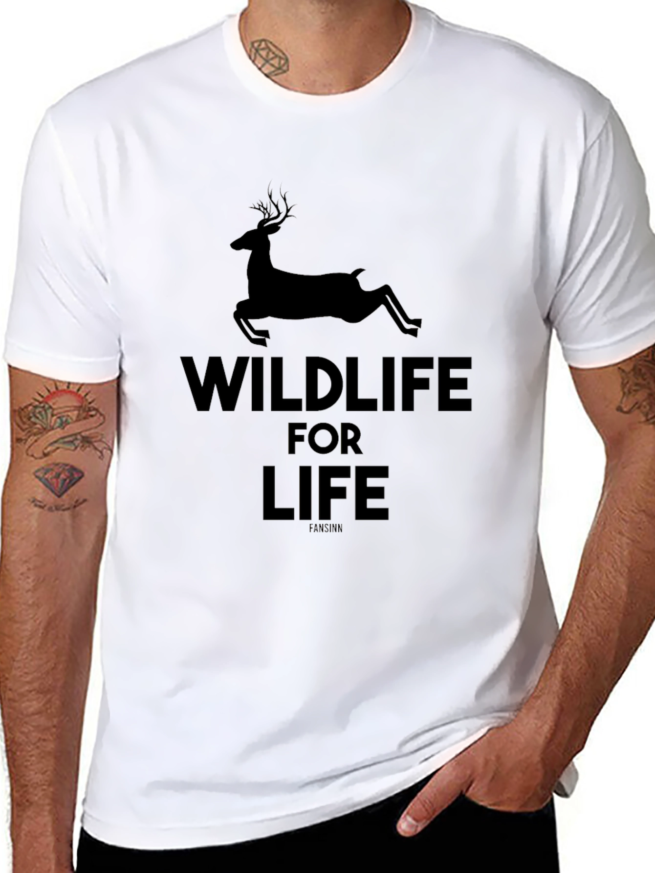 Wildlife for Life Black Graphic Tee
