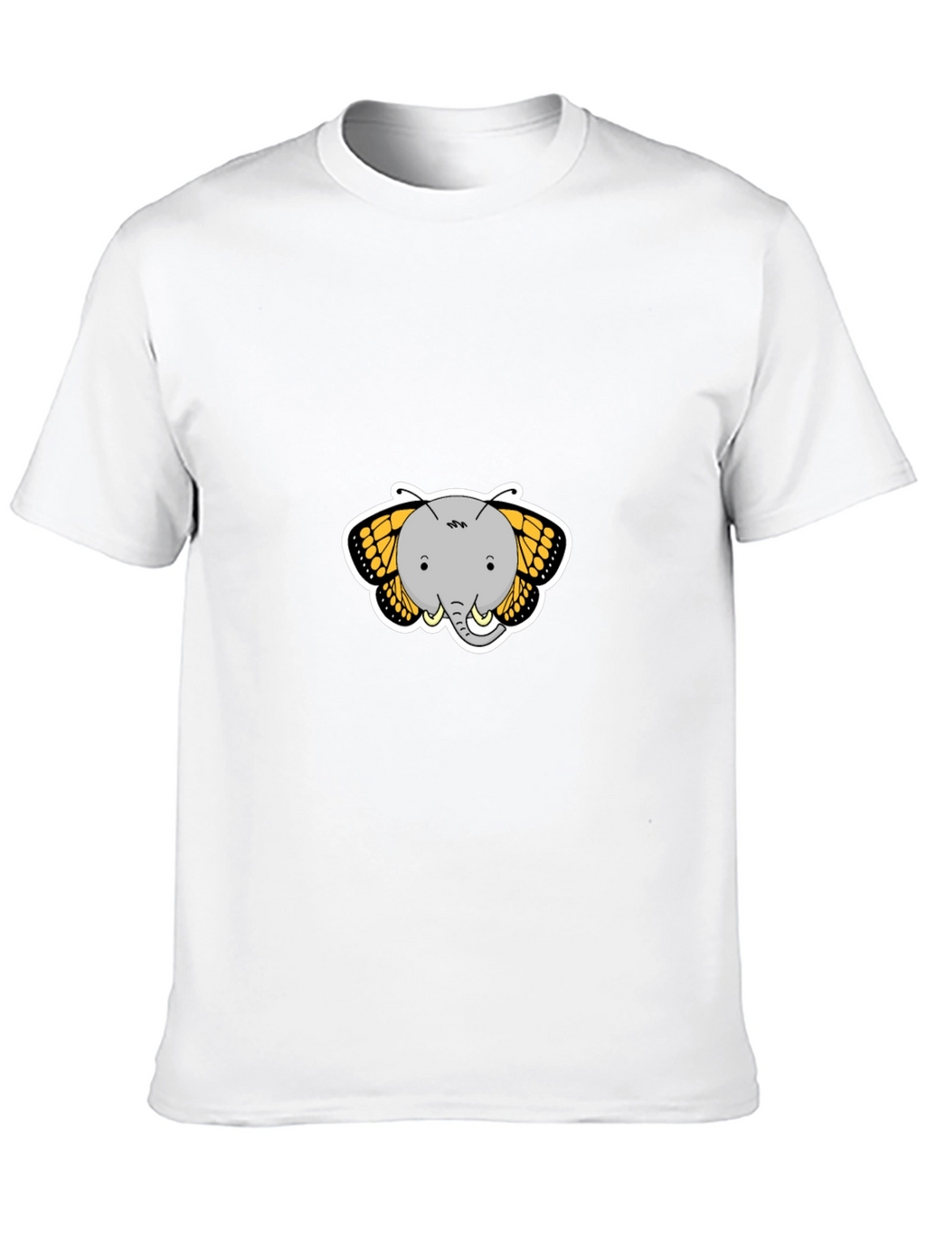 Elephant Butterfly Graphic Tee - Black