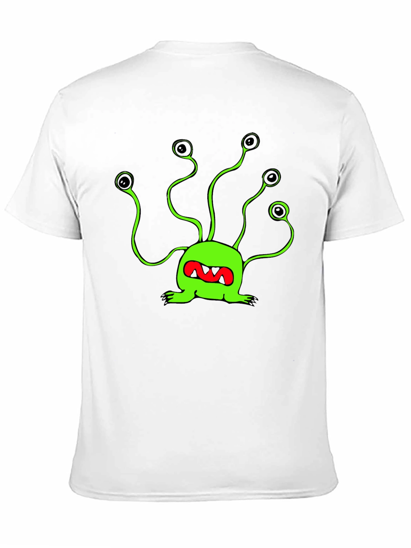 Funky Green Alien T-Shirt - Black Cotton Tee