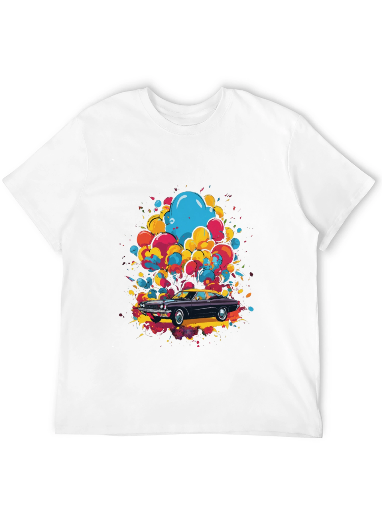Classic Car Art Mens Black T-Shirt