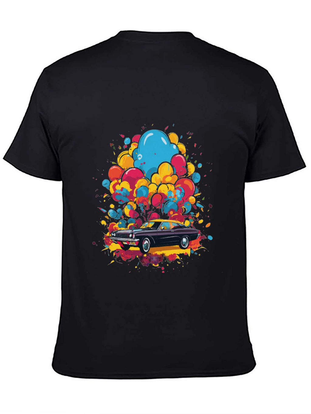 Classic Car Art Mens Black T-Shirt