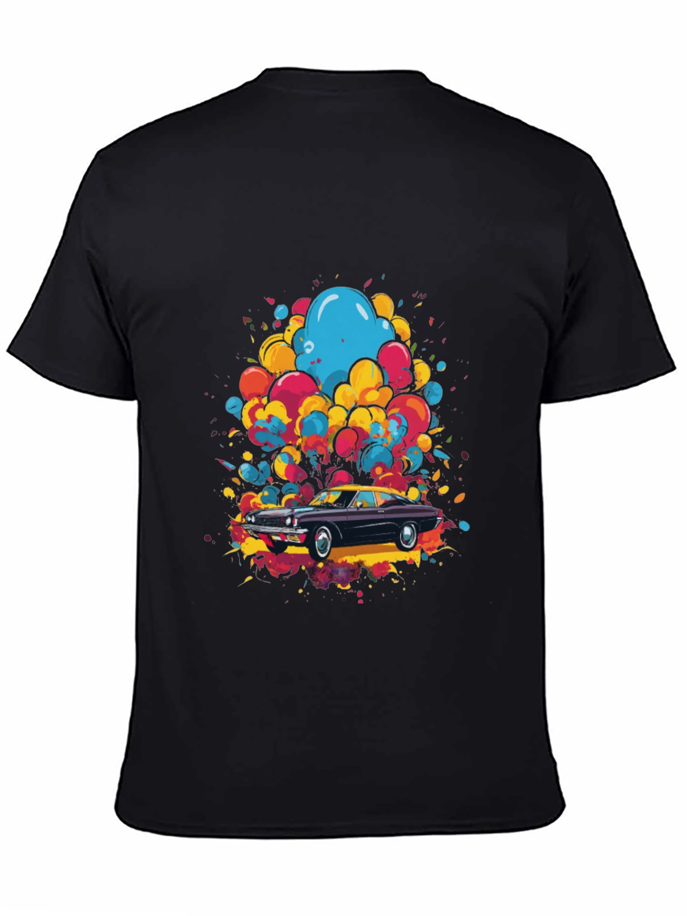 Classic Car Art Mens Black T-Shirt