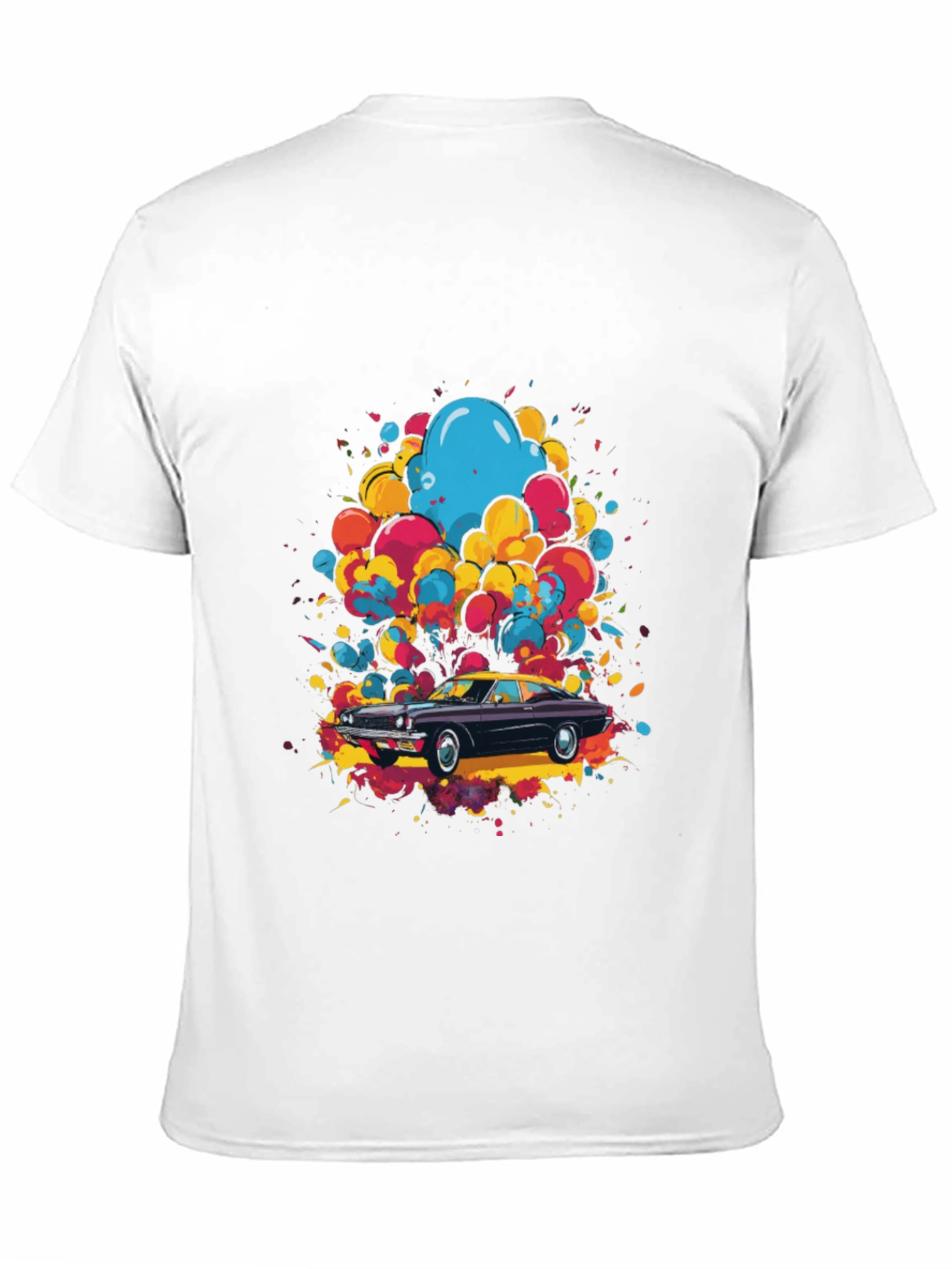 Classic Car Art Mens Black T-Shirt