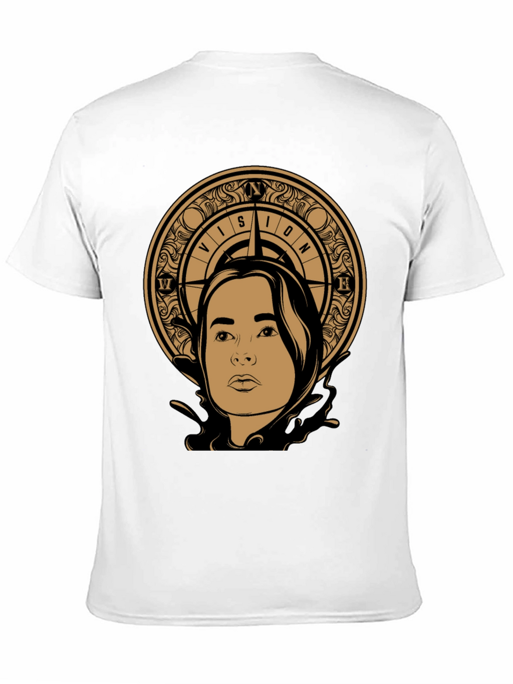 Vision Compass Graphic Tee - Stylish Unisex Black T-Shirt