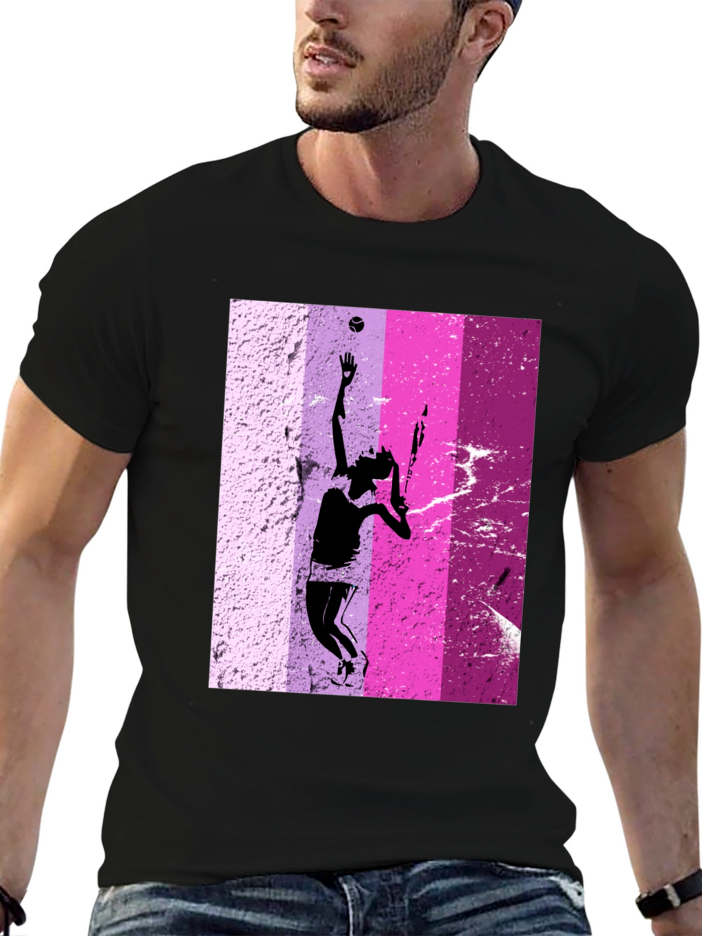 Tennis Player Graphic T-Shirt