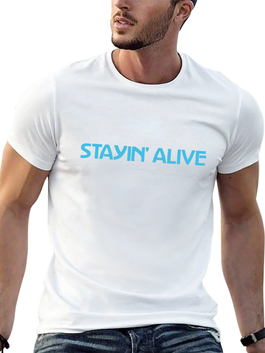 Stayin Alive Graphic Tee - Classic Black T-Shirt