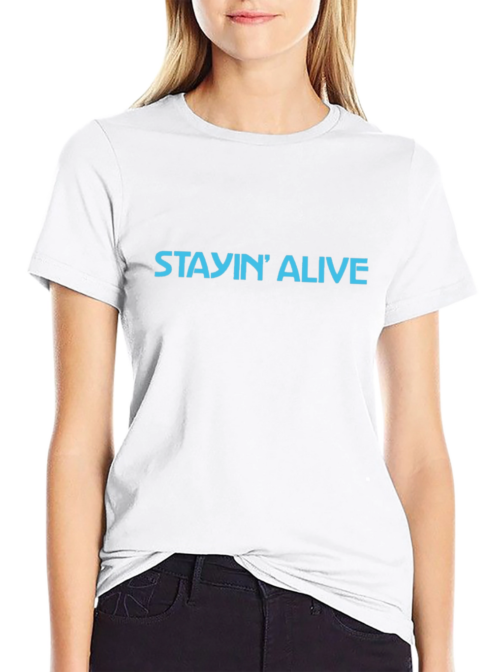 Stayin Alive Graphic Tee - Classic Black T-Shirt
