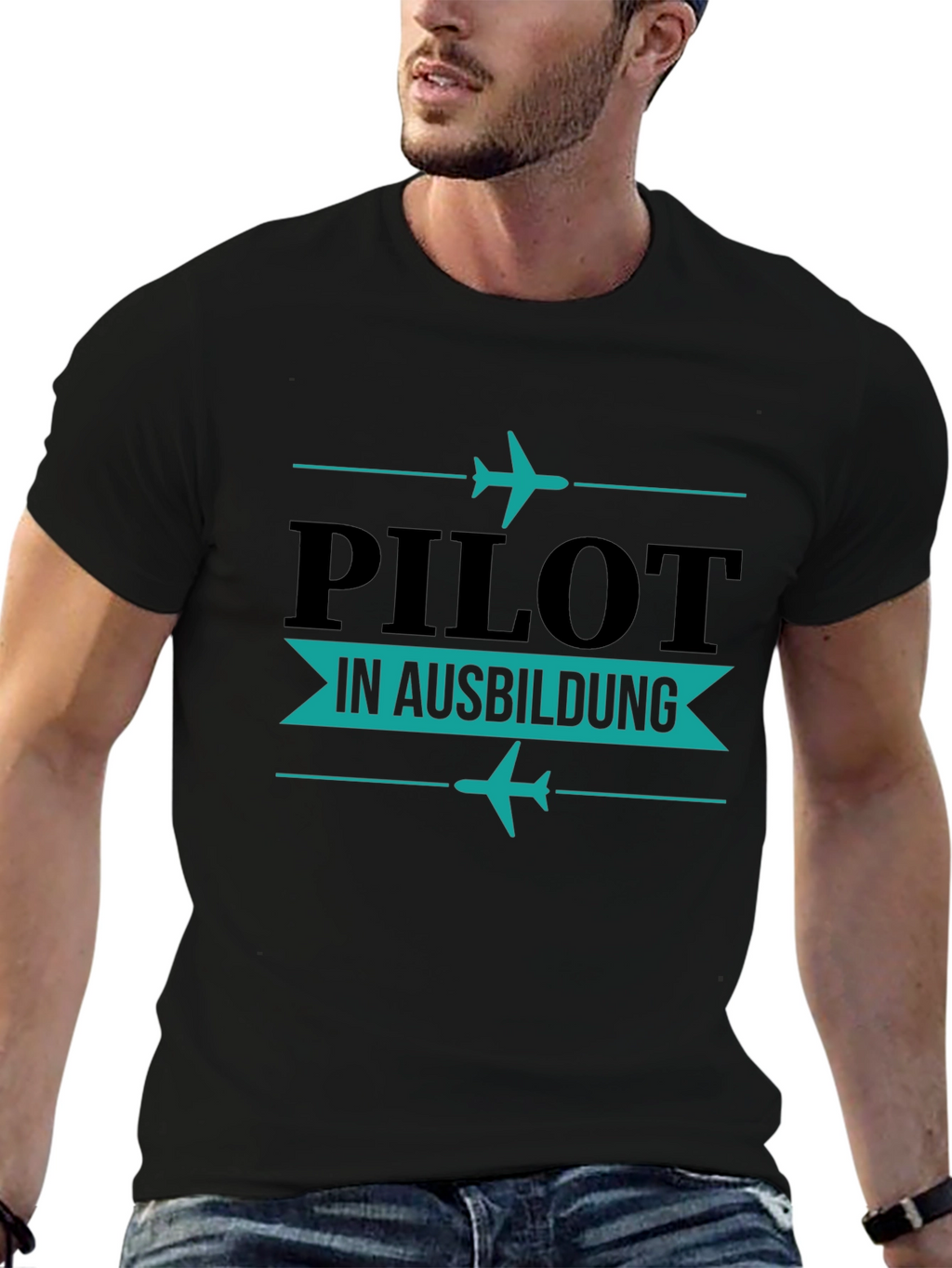 Pilot in Ausbildung Black T-Shirt