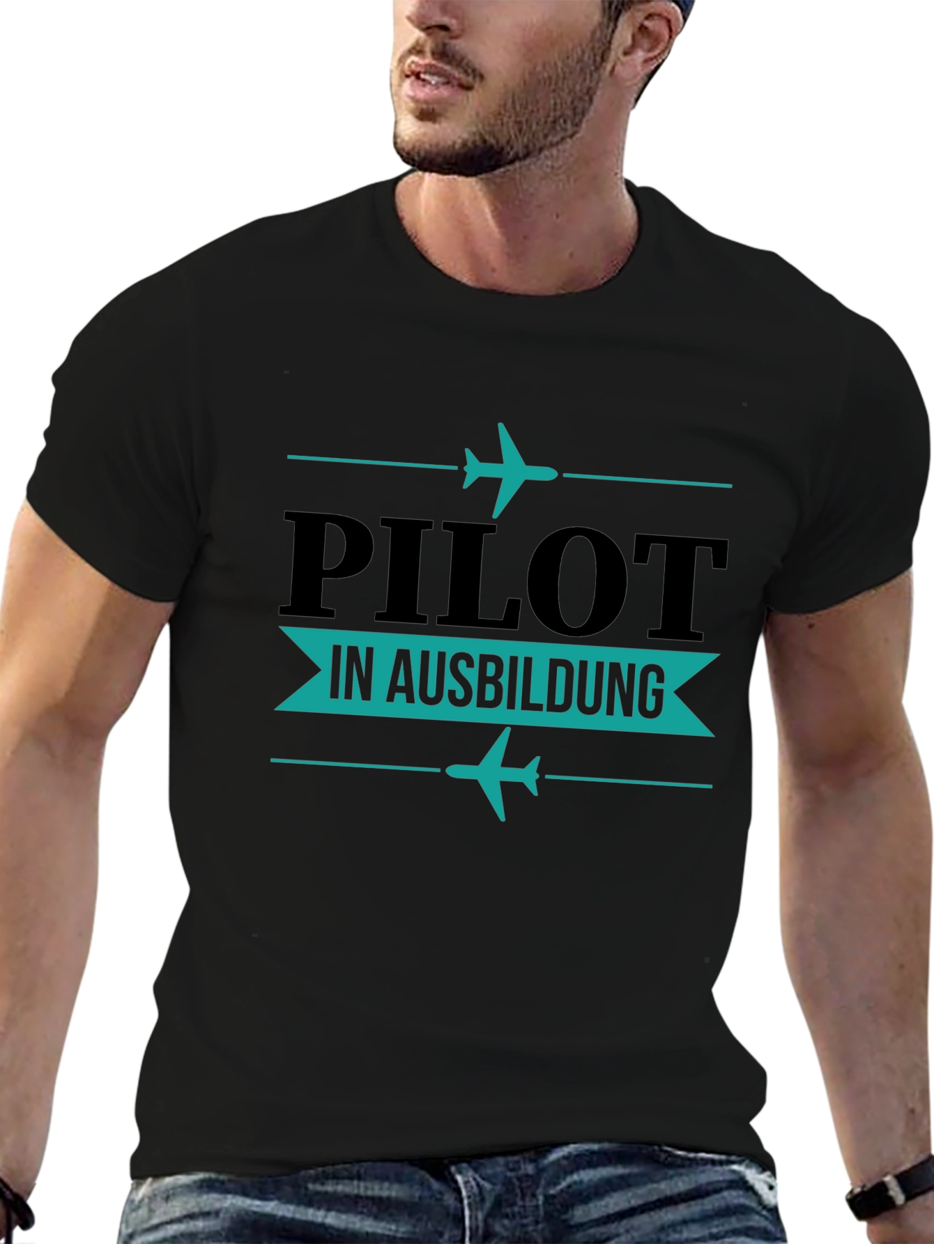 Pilot in Ausbildung Black T-Shirt