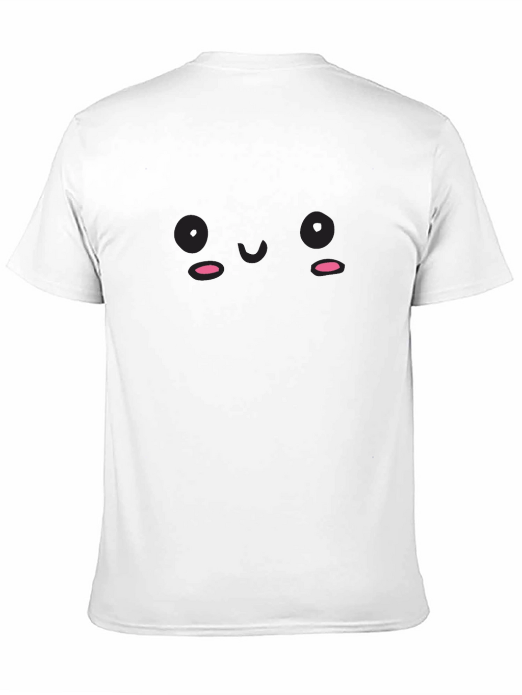 Cute Kawaii Face Black T-Shirt - Soft Cotton Blend