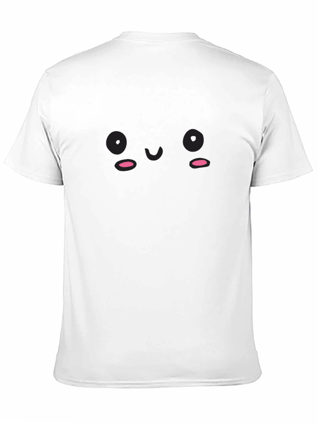 Cute Kawaii Face Black T-Shirt - Soft Cotton Blend