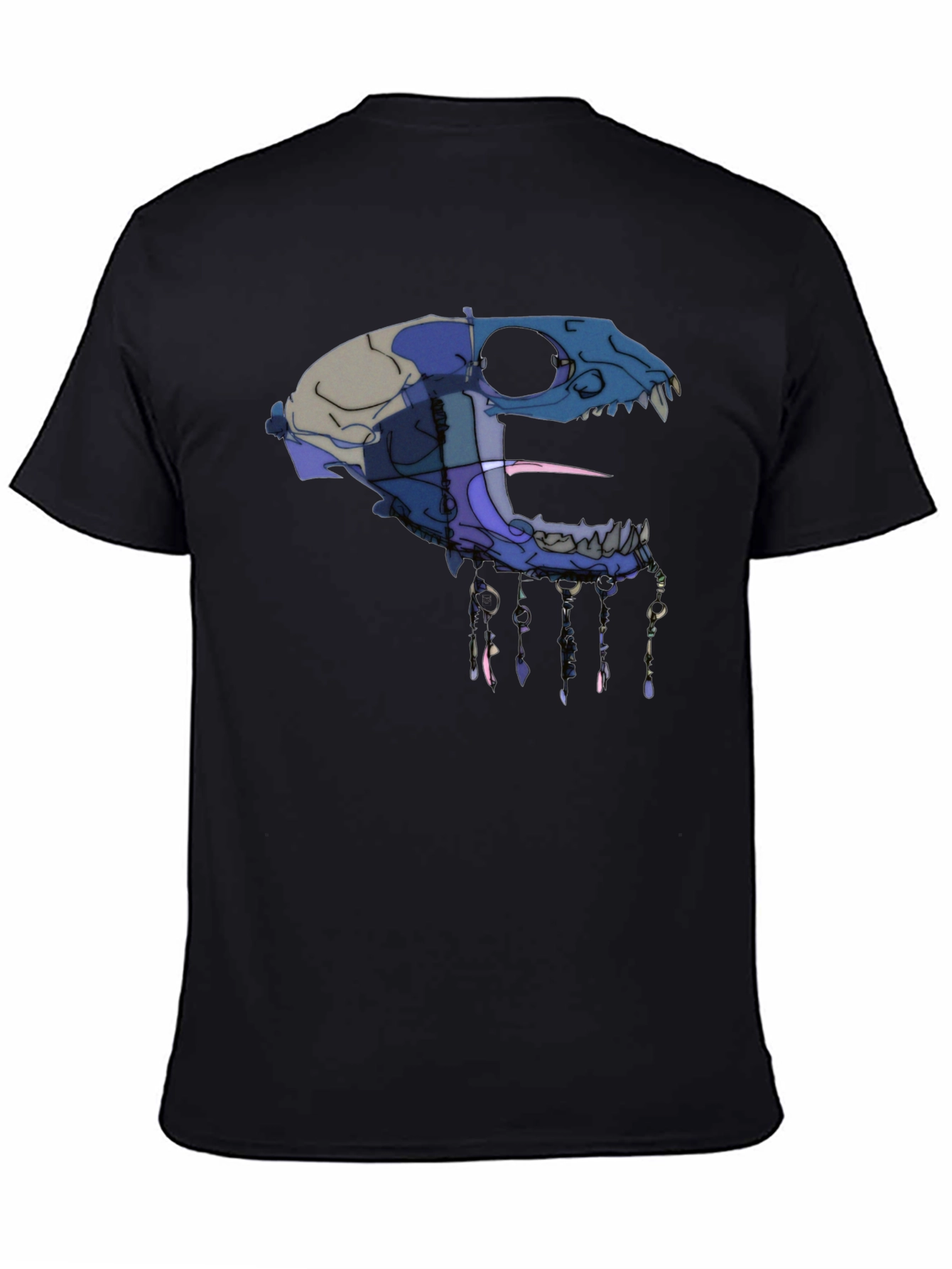 Abstract Animal Skull Graphic T-Shirt