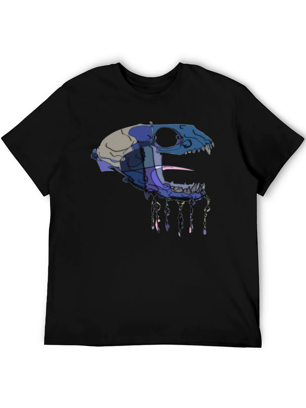 Abstract Animal Skull Graphic T-Shirt