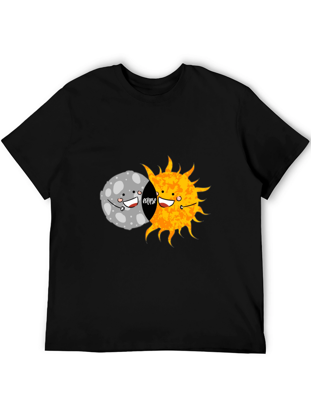 Eclipse Graphic Tee - Cute Moon and Sun Design