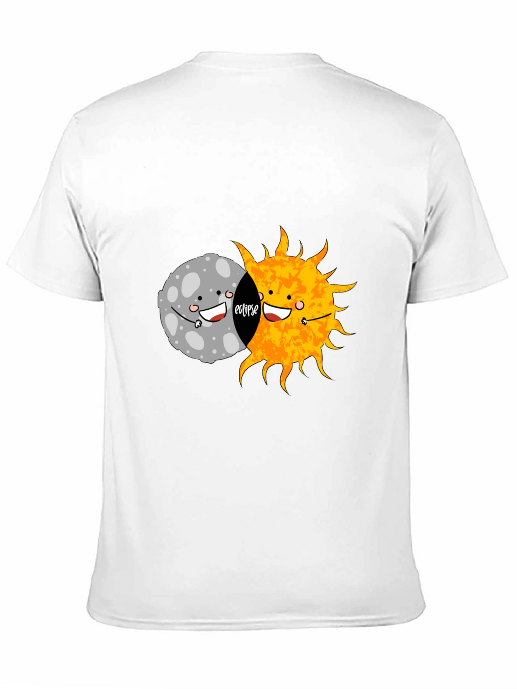Eclipse Graphic Tee - Cute Moon and Sun Design
