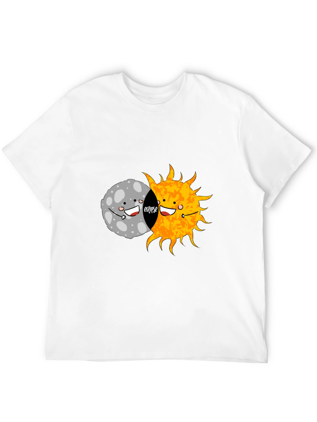 Eclipse Graphic Tee - Cute Moon and Sun Design