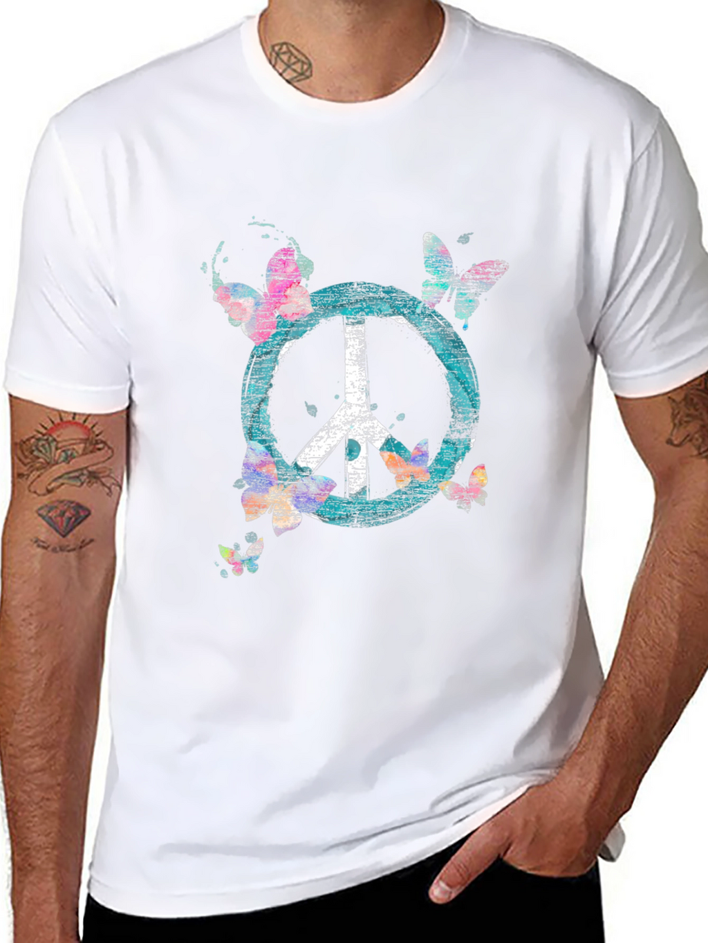 Peace Sign Butterfly T-Shirt