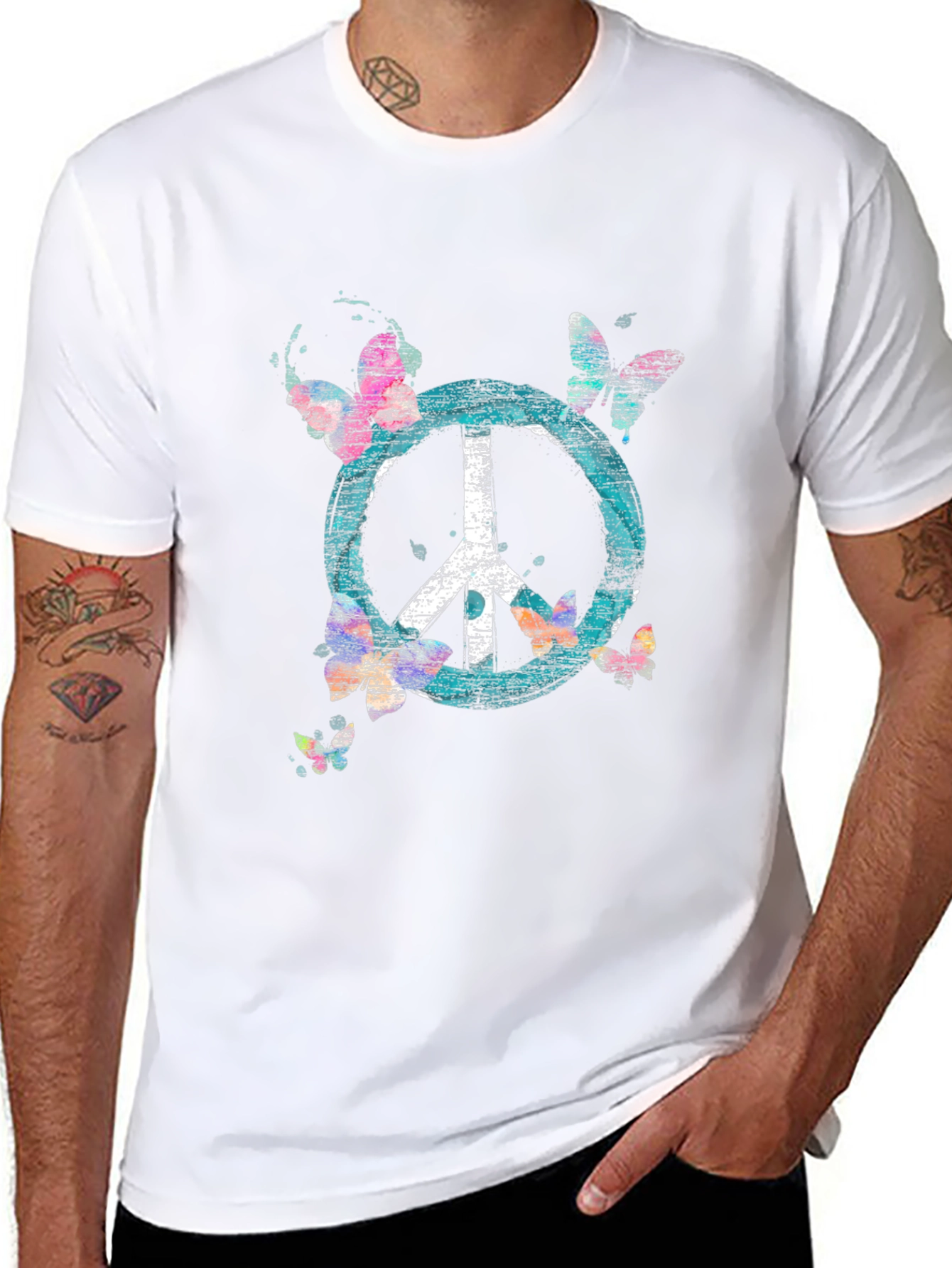 Peace Sign Butterfly T-Shirt