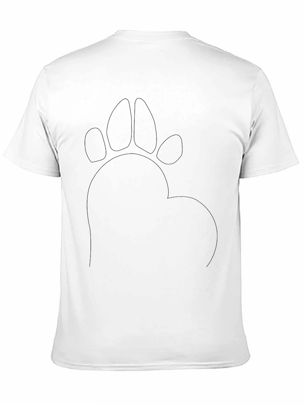 Paw Print Graphic Black T-Shirt