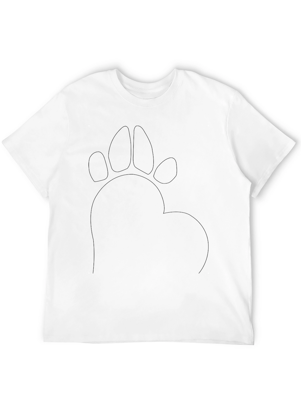 Paw Print Graphic Black T-Shirt