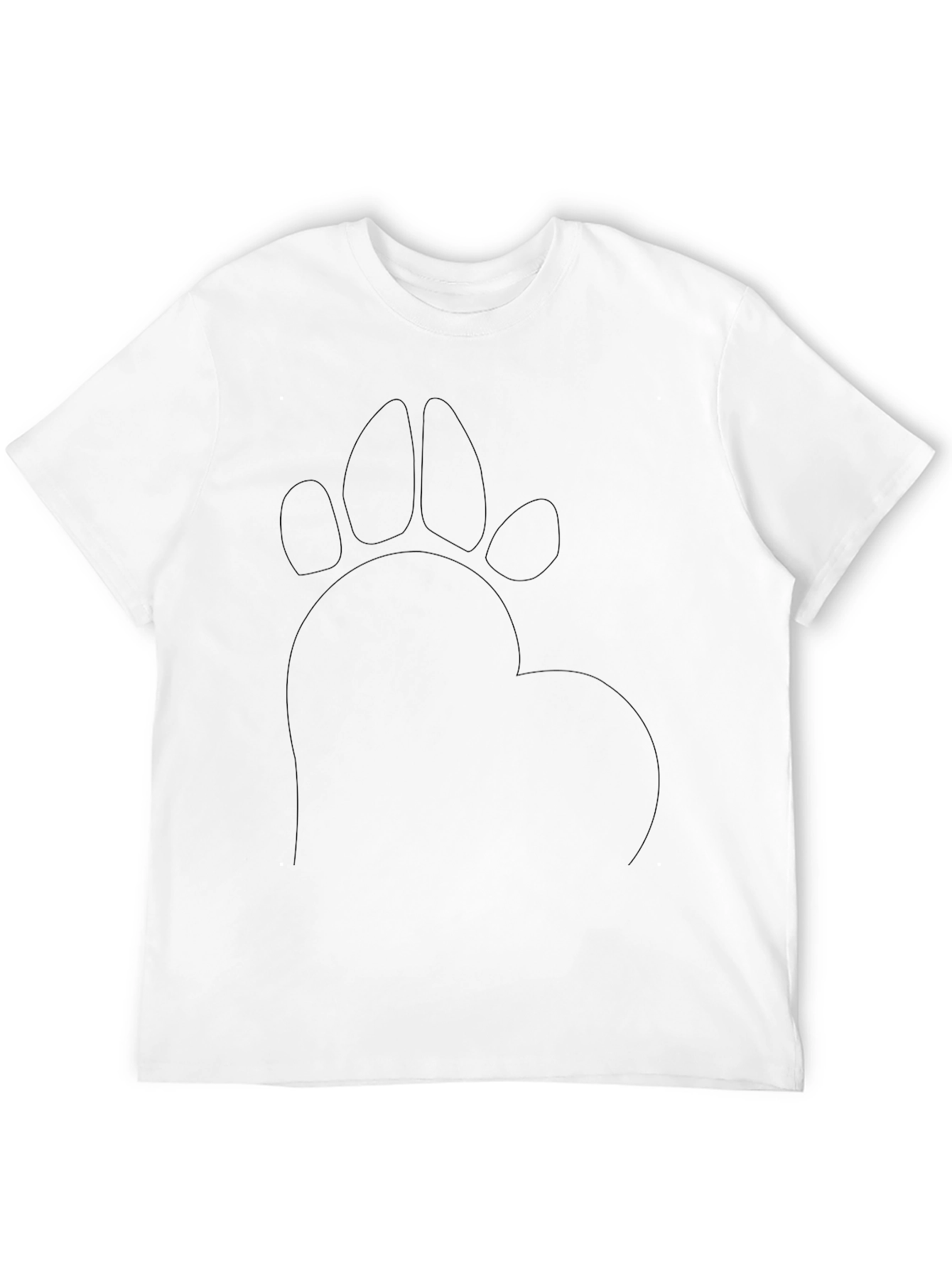 Paw Print Graphic Black T-Shirt