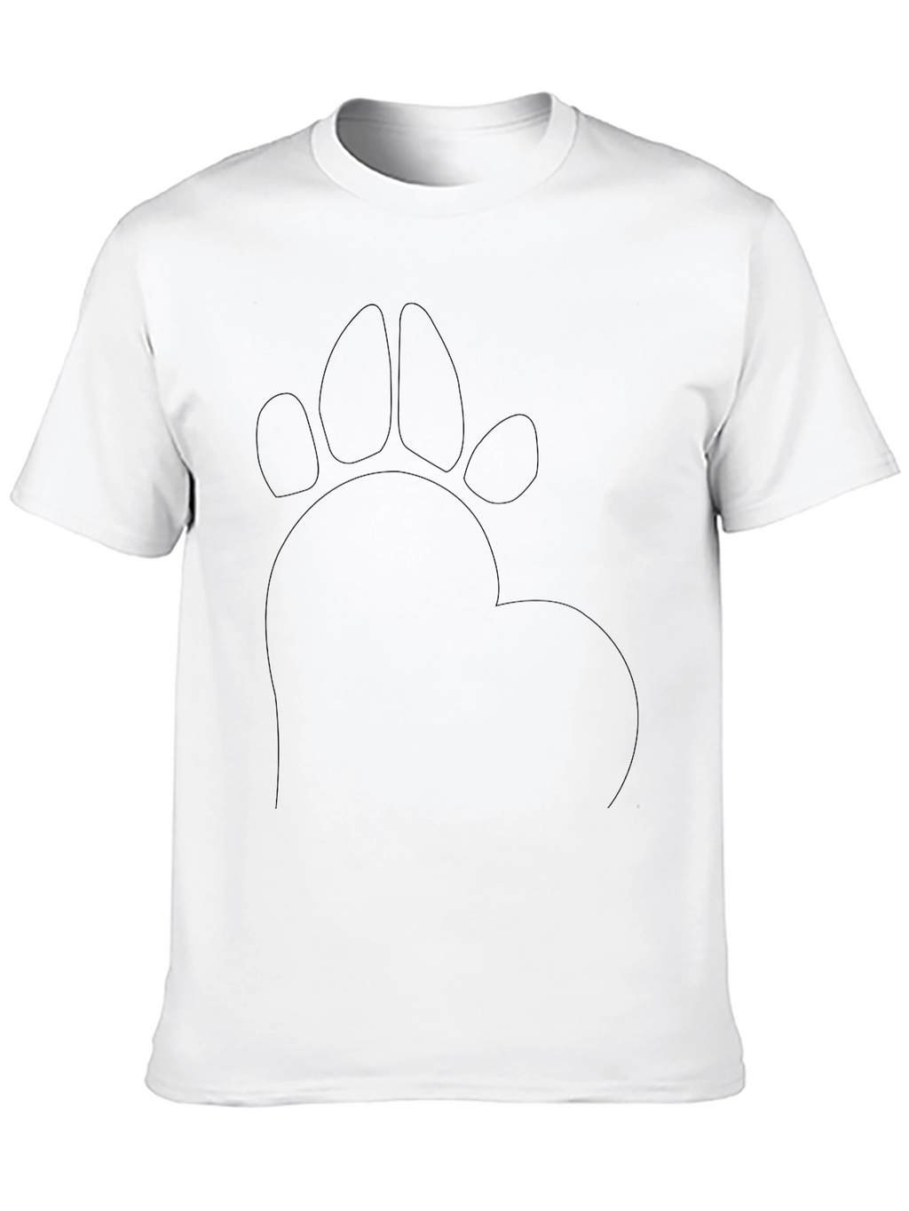 Paw Print Graphic Black T-Shirt
