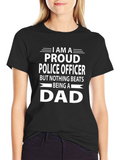 Proud Police Officer Dad T-Shirt - Fathers Day Gift