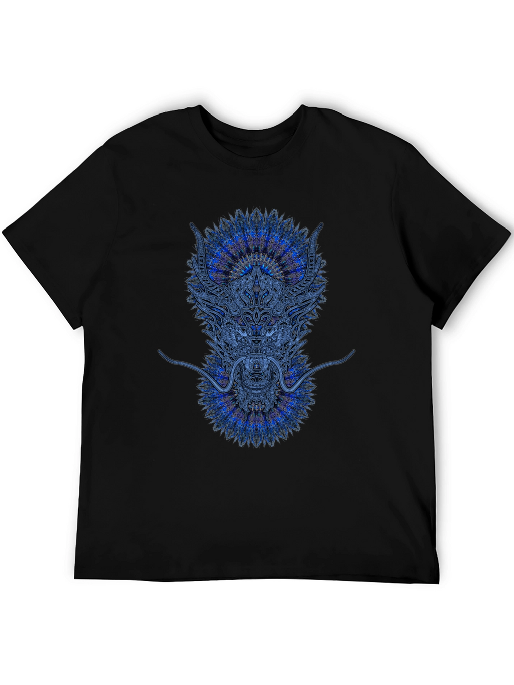 Dragon Mandala Graphic Tee - Black