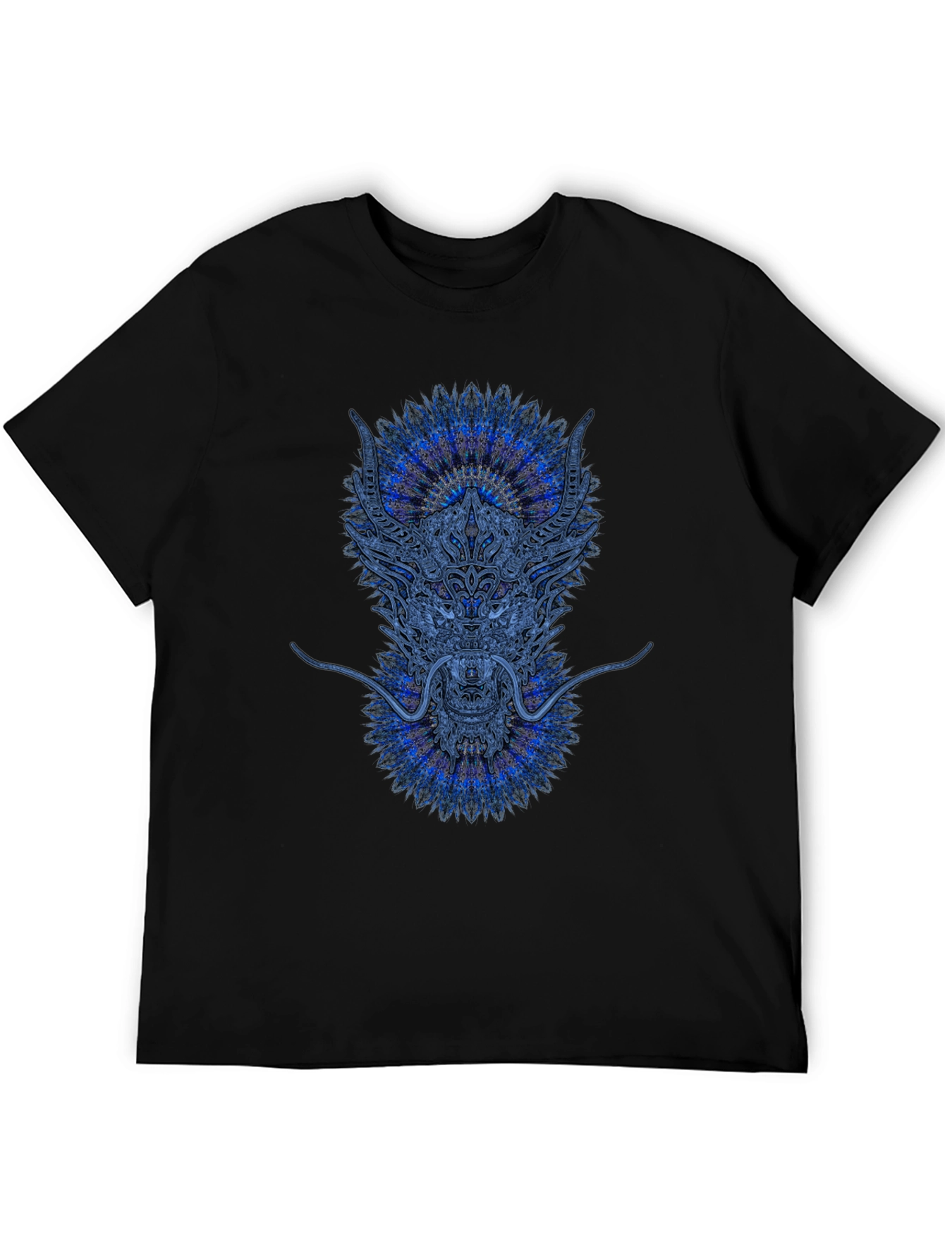 Dragon Mandala Graphic Tee - Black