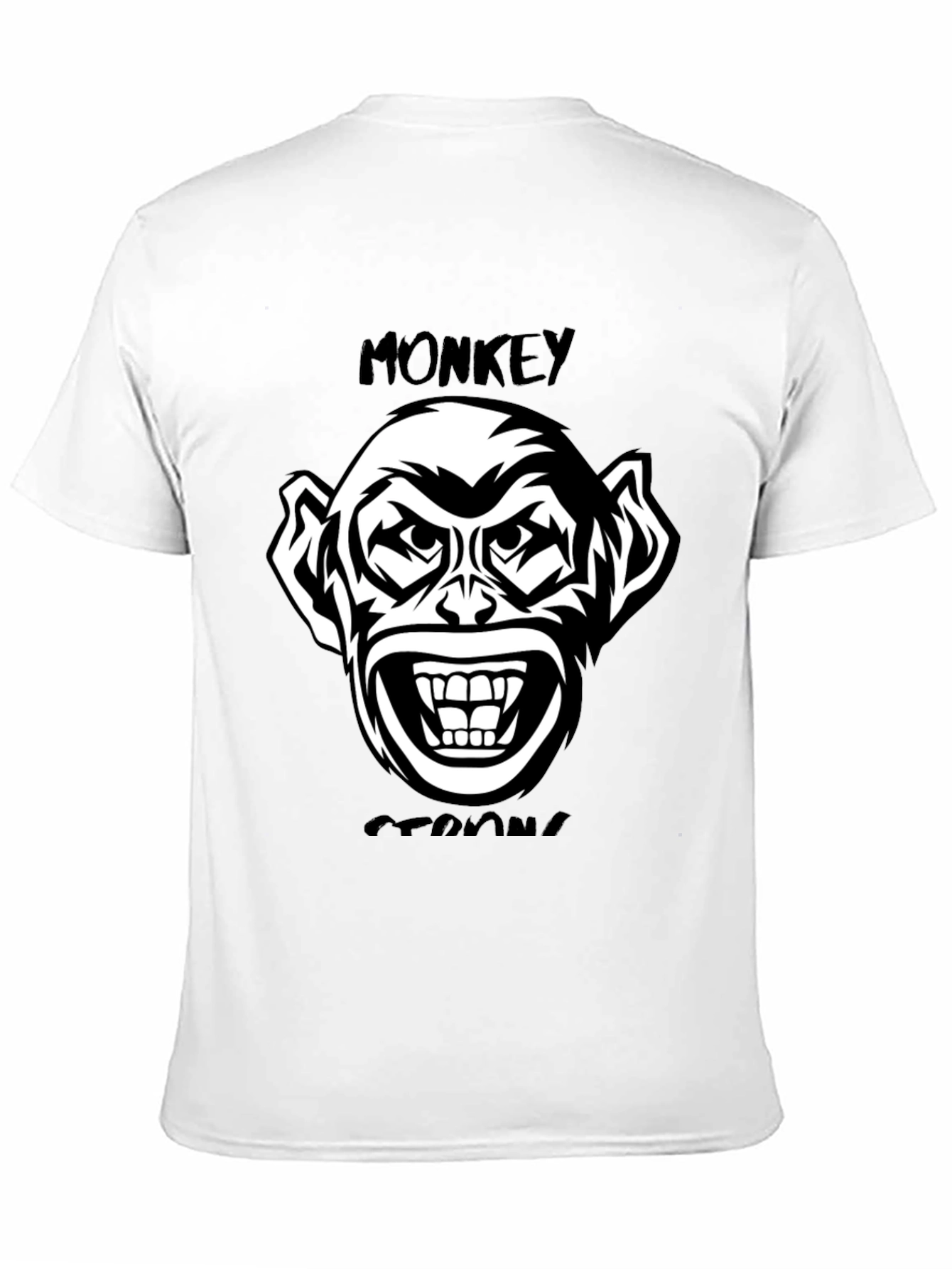 Monkey Graphic Tee - Black Cotton Blend