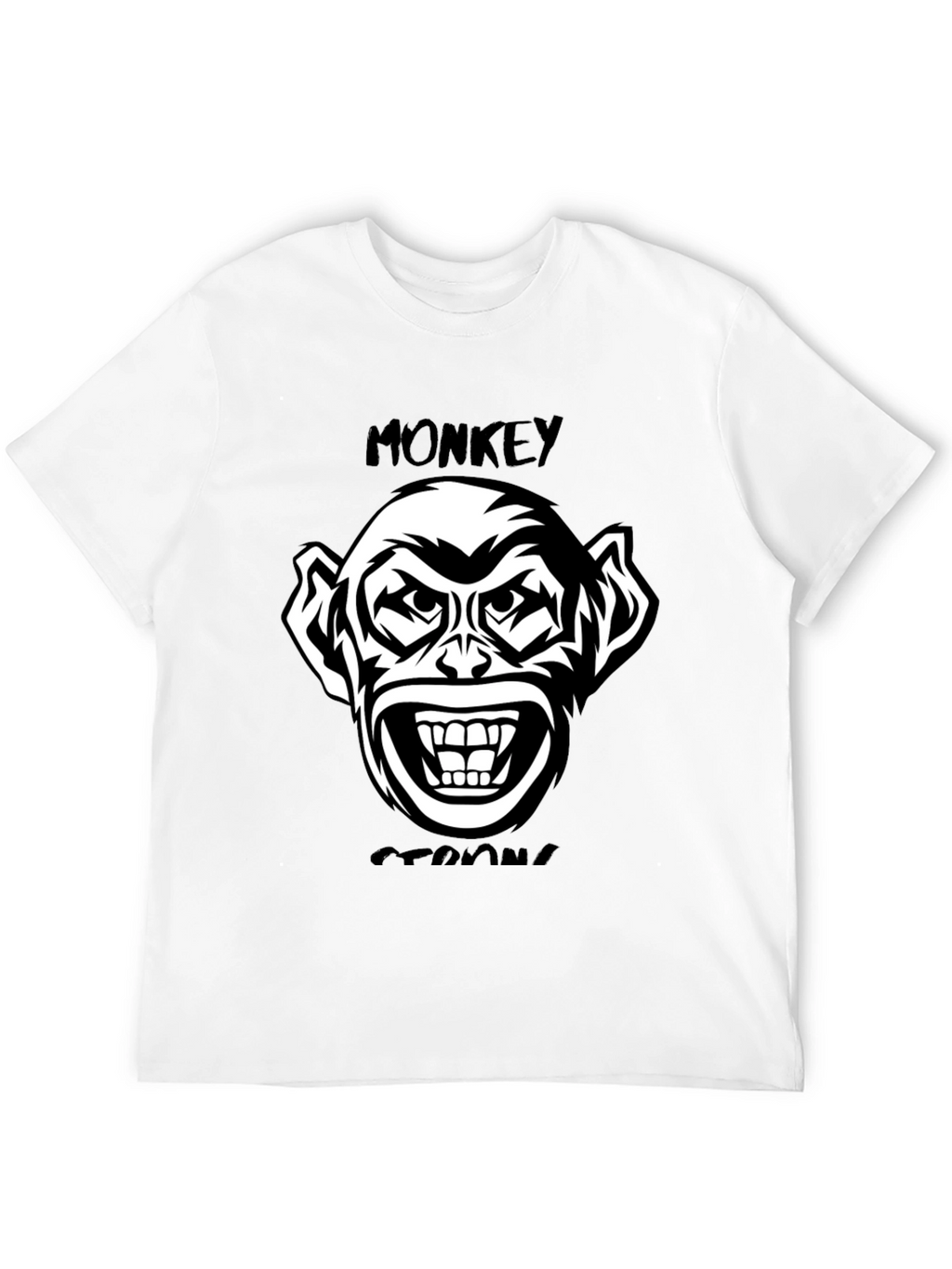 Monkey Graphic Tee - Black Cotton Blend